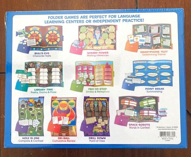 Lakeshore Reading Literature Elementary Folder Games Grades 4-5 AA792