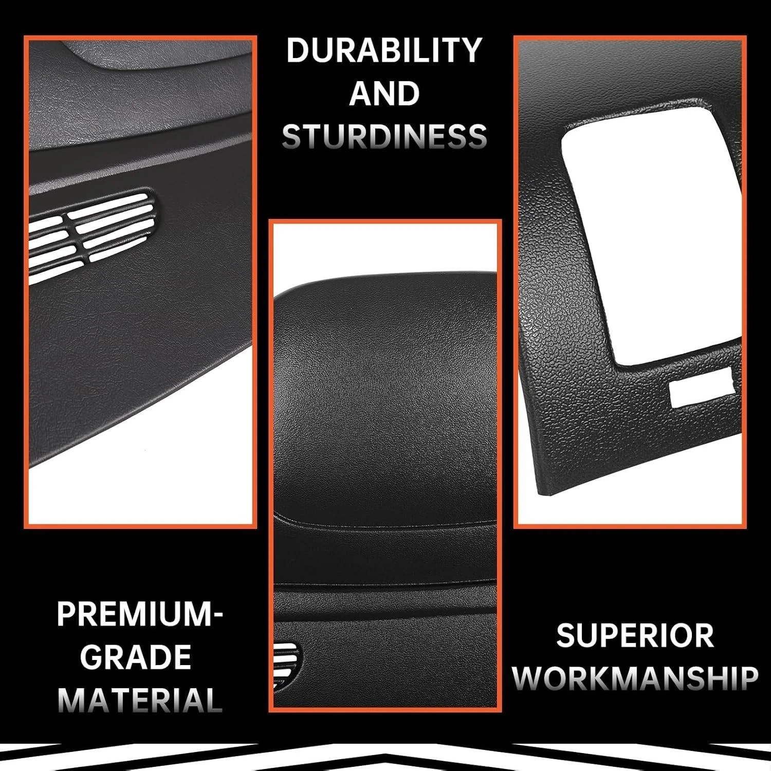 Kojem Black Dash Board Cover Compatible with 2007-2013 Chevy Chevrolet Silverado