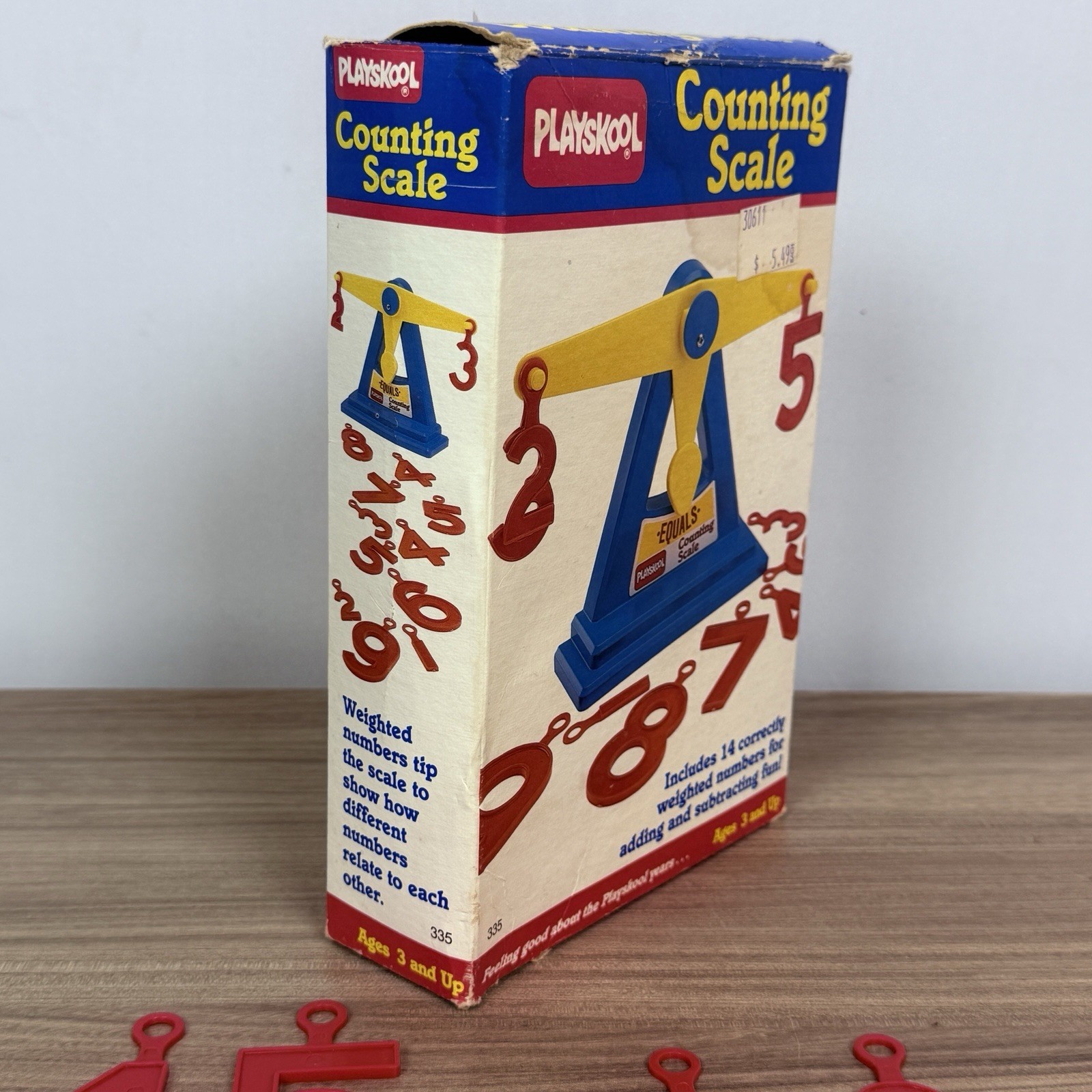 VTG 1987 Playskool Counting Scale Adding & Subtracting Box & 13 Numbers VIDEO!