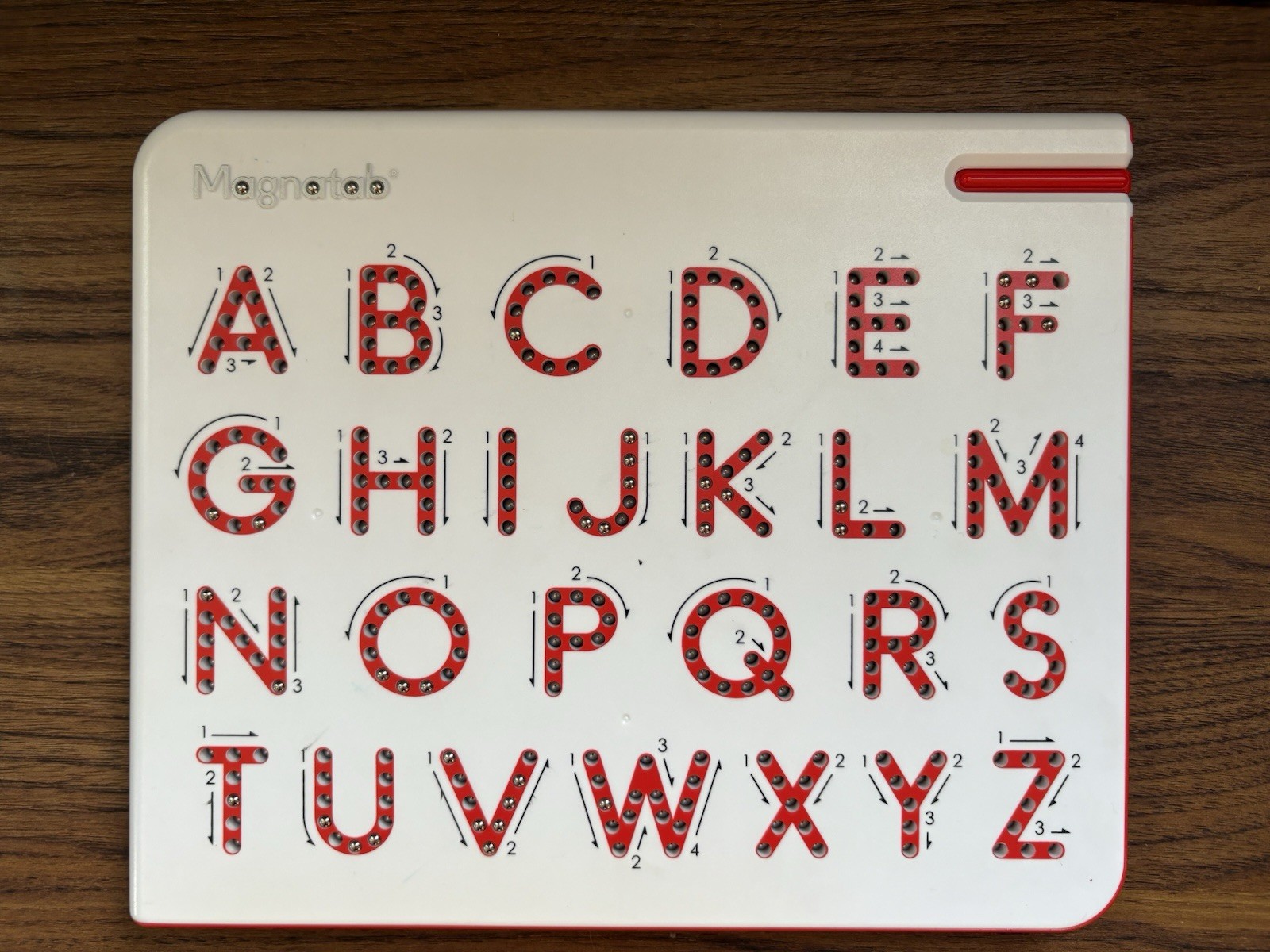 Alphabet WRITING MAGNATAB A to Z Upper Case Letter & Pen Reusable