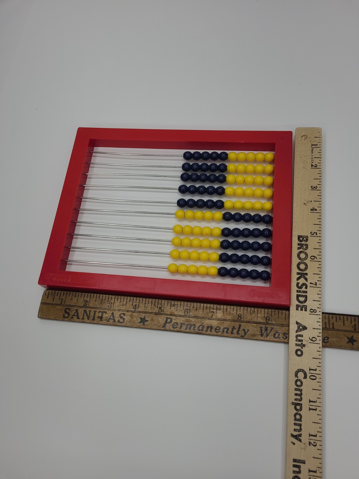 Horizontal Abacus by Learning Resources 2 Color Desktop Homeschool Math