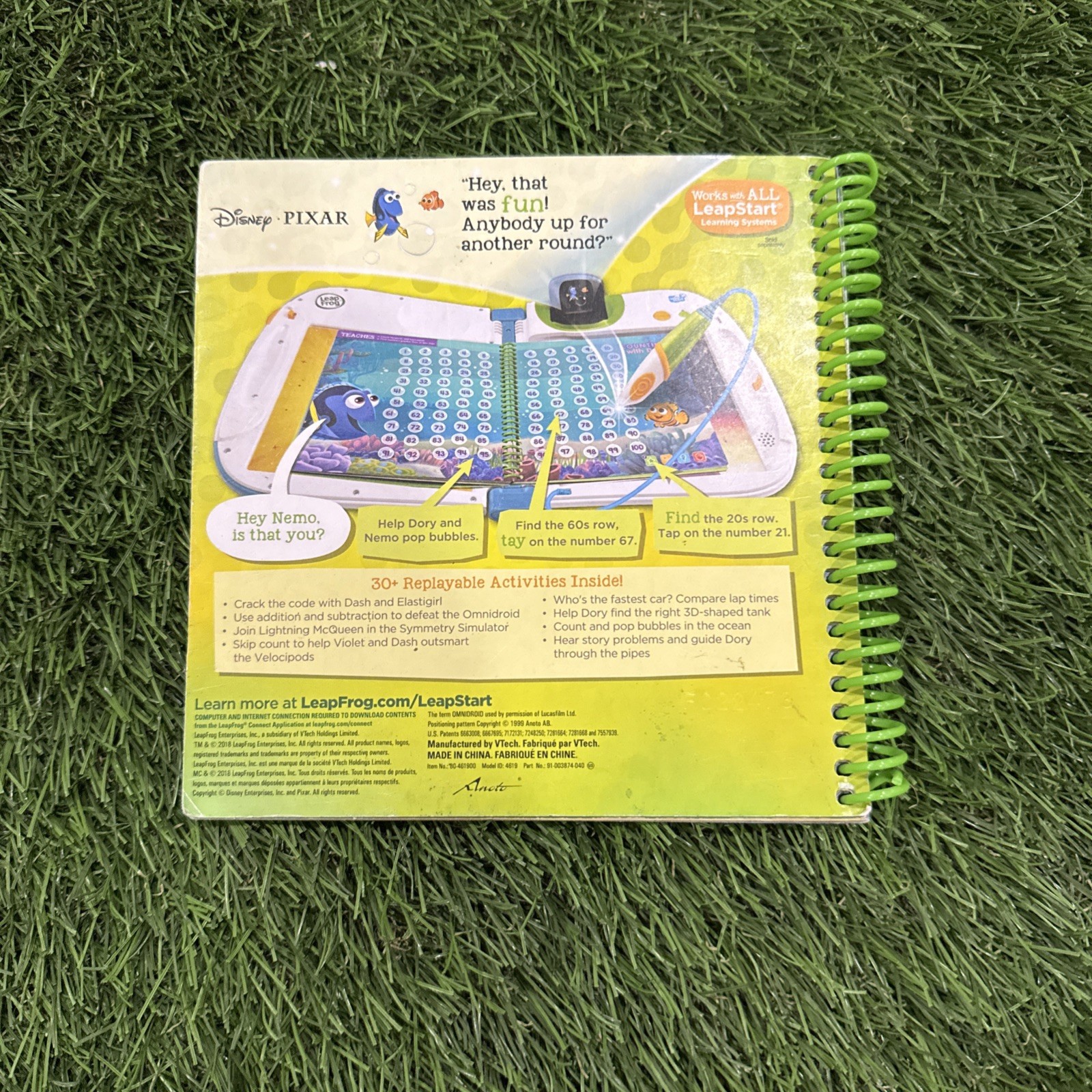 NEW LeapFrog Leap Start Kindergarten-1st Grade book — DISNEY PIXAR MATH ACTION