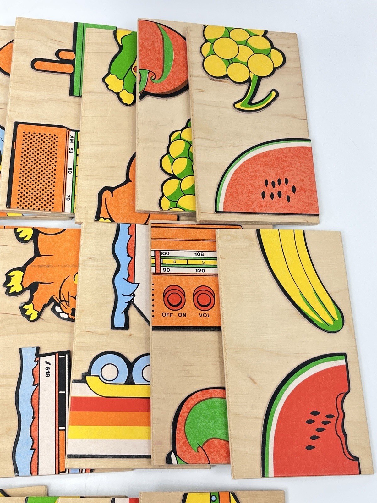 Wood Dominos Italy Childs Learning Picture Match Game Ci Ragiono E Gioco