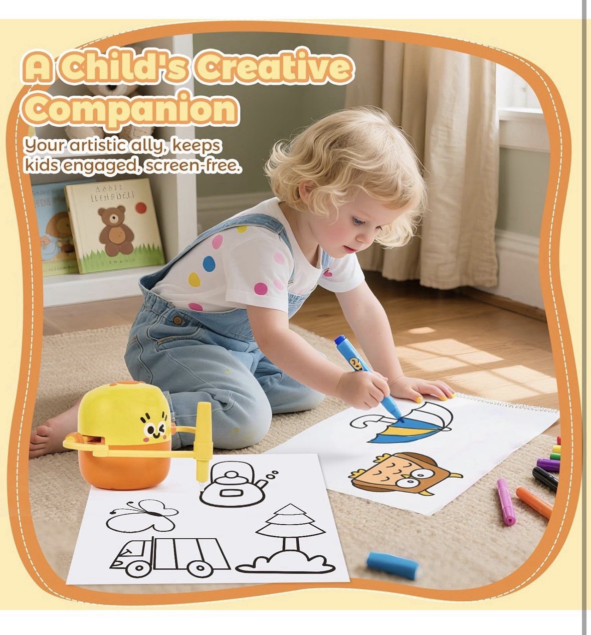 Drawing Robot for Kids, Interactive Educational Drawing Machine with Voice Inter