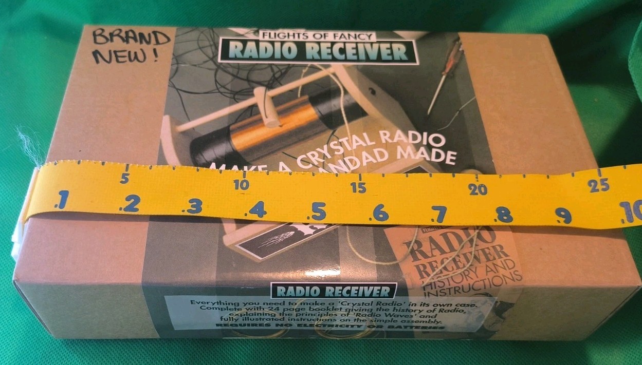 Flights of Fancy Crystal Radio Kit DIY Receiver STEM 1998 Vtg MARKINGS, READ