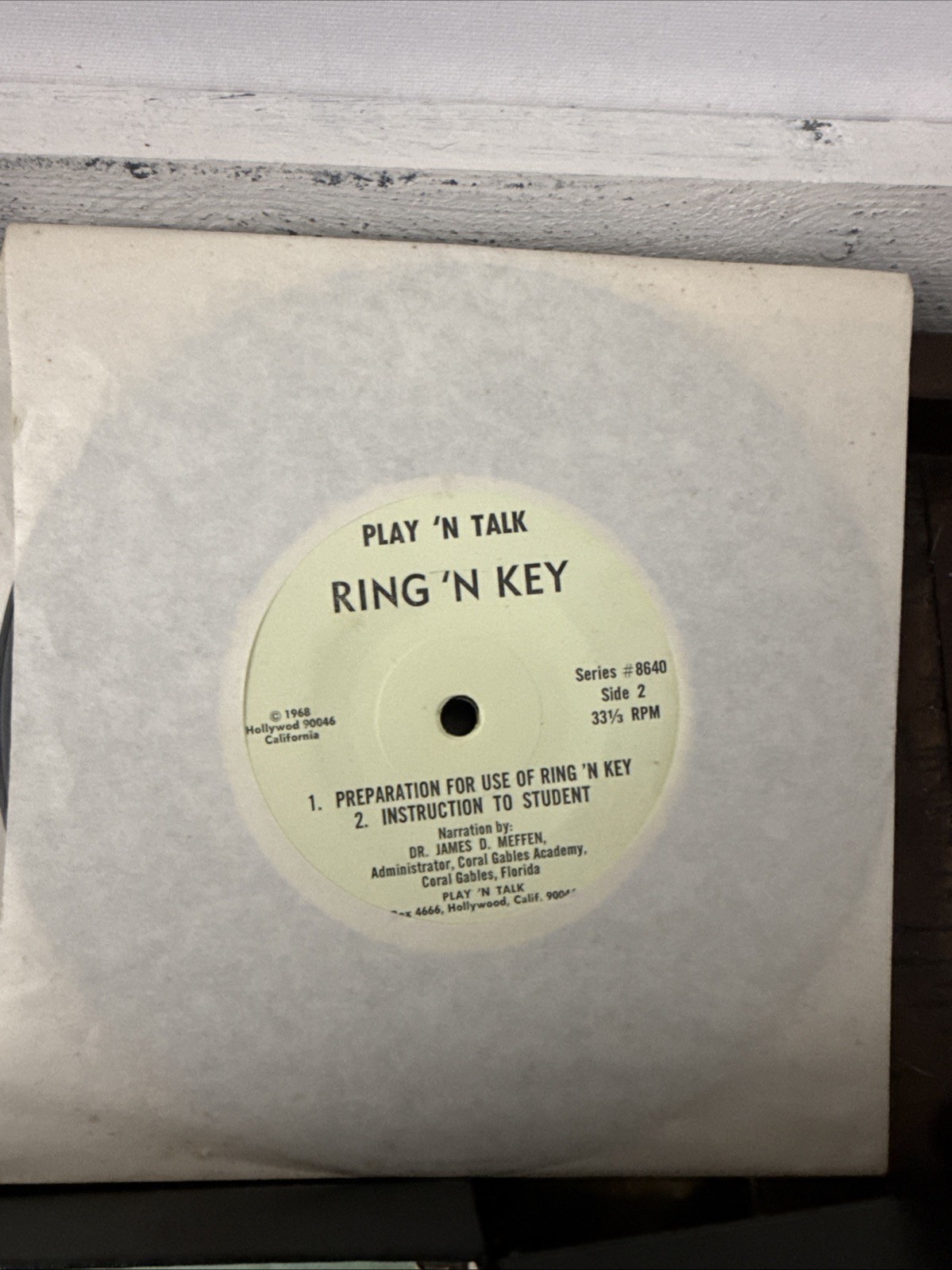 VTG Play ‘N Talk Ring ‘N Key MCM Typing System LP Record Stickers Rings