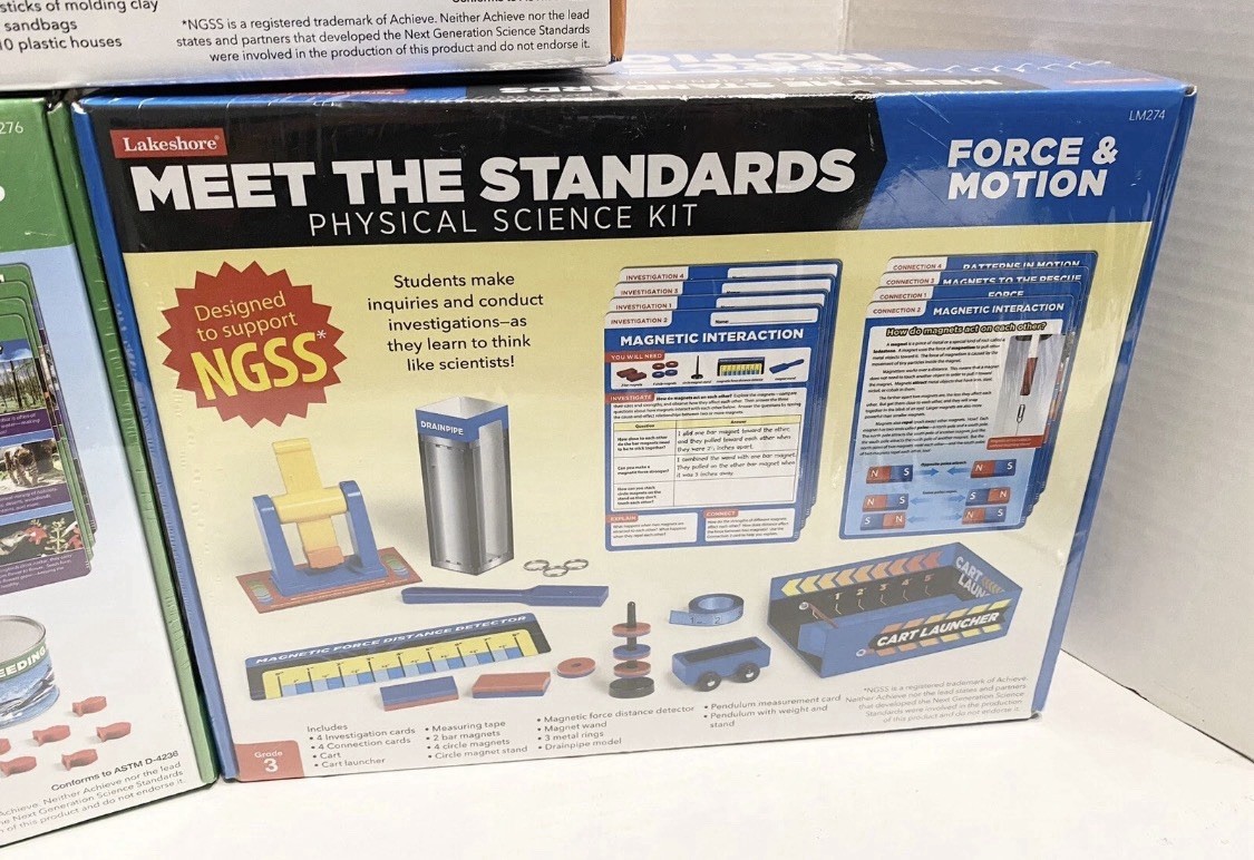 Lakeshore Meet The Standards FORCE & MOTION Grade 3 Physical Science Kit
