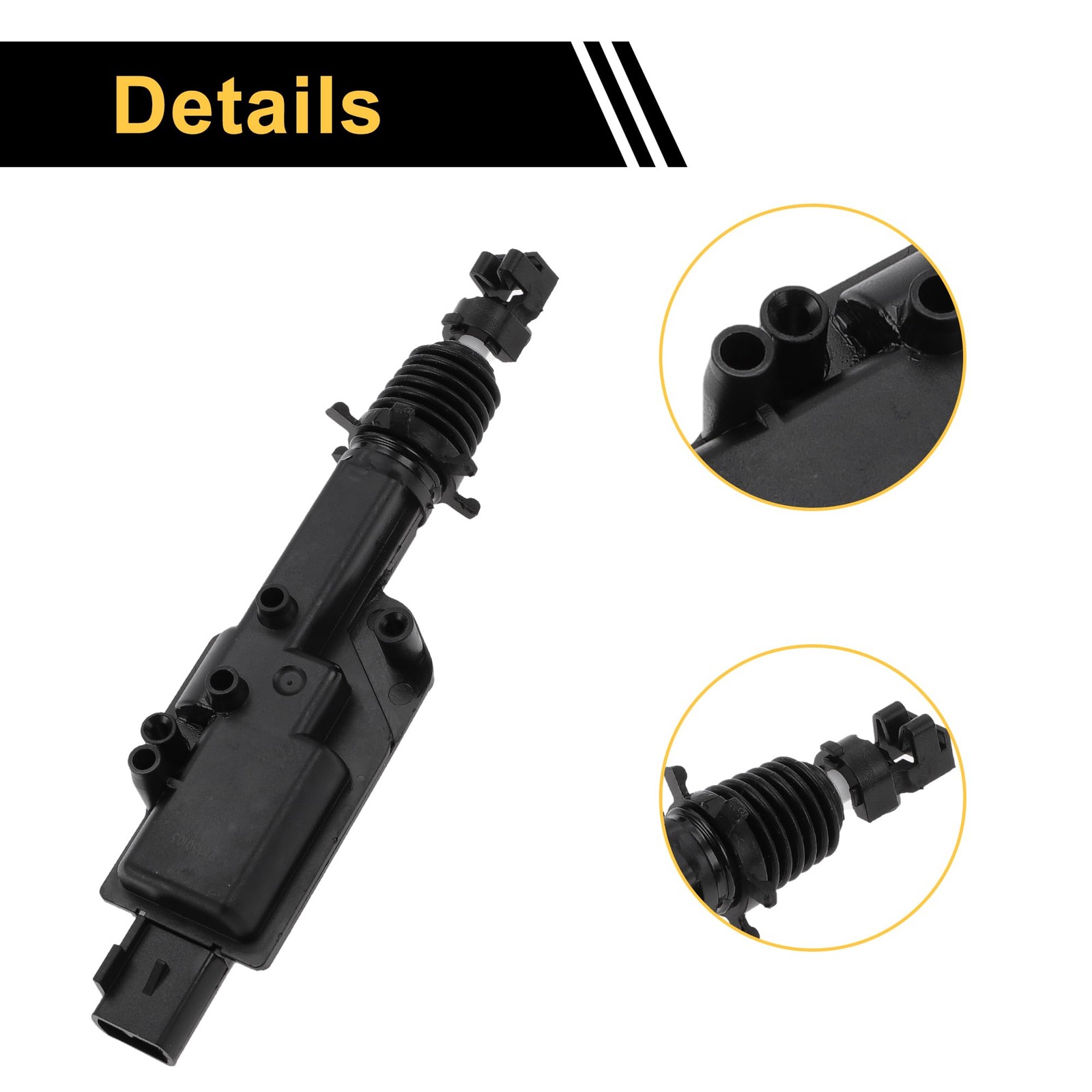 REPAIROCK Power Door Lock Actuator Motor for Ford F-150 22×6.5×3.7cm, Black