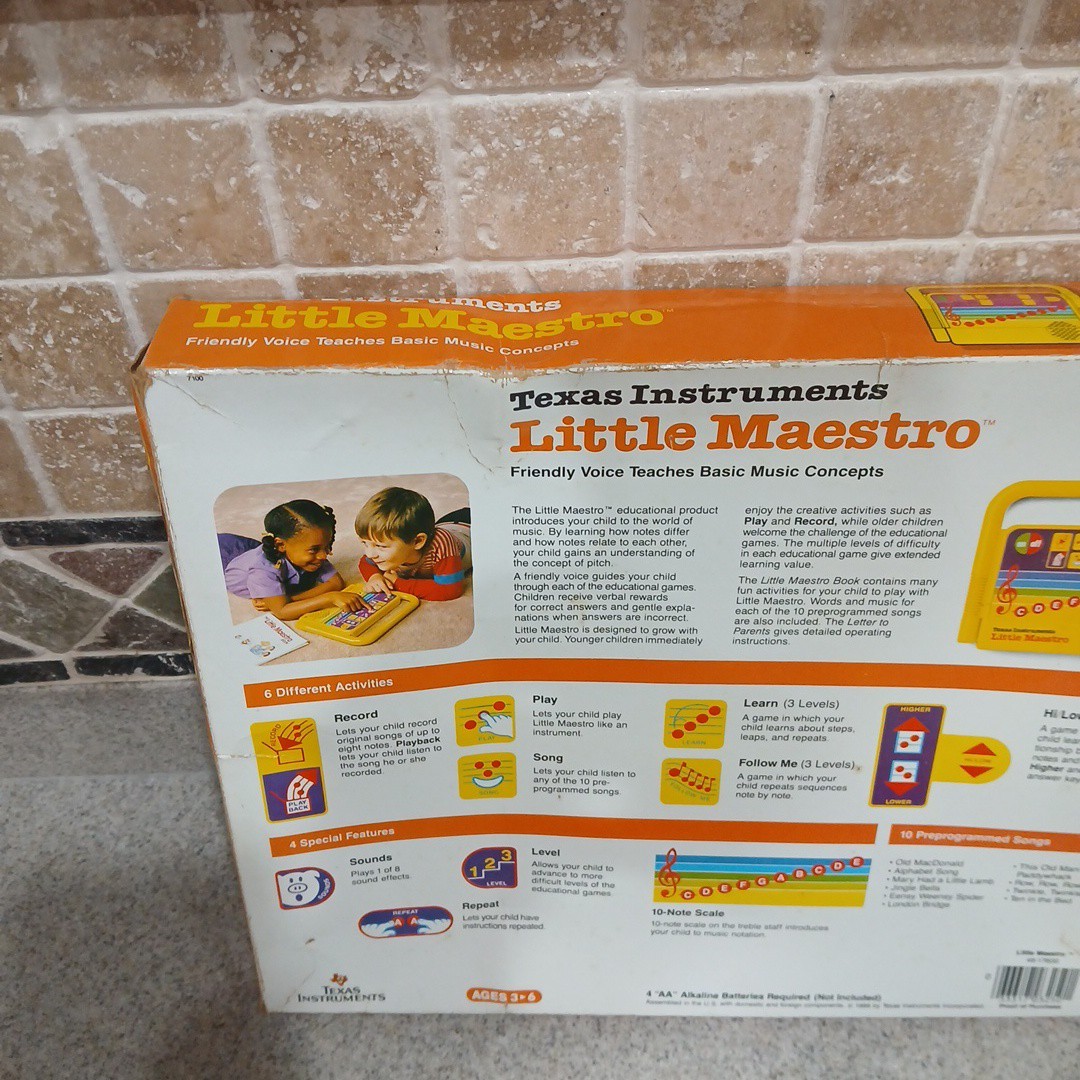 Texas instruments Little Maestro Music Concepts Tested Complete w Box & Manual!