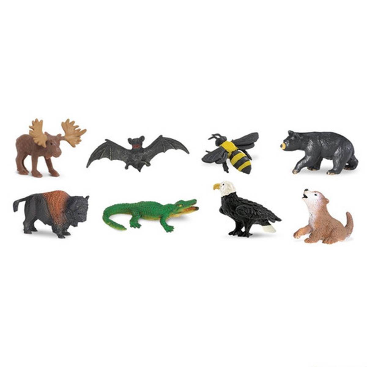 Wild America Fun Pack Mini Good Luck Figures Safari Ltd NEW Educational Toys