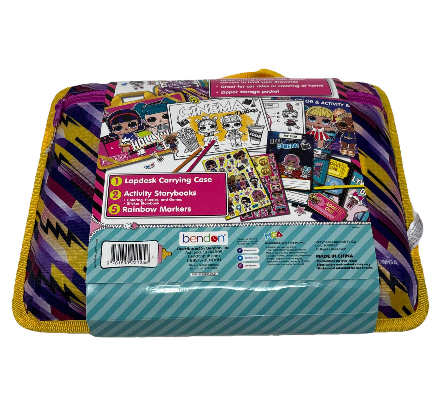 LOL Surprise Cinema Darlings Activity Lap Desk Set New Markers Stickers Games