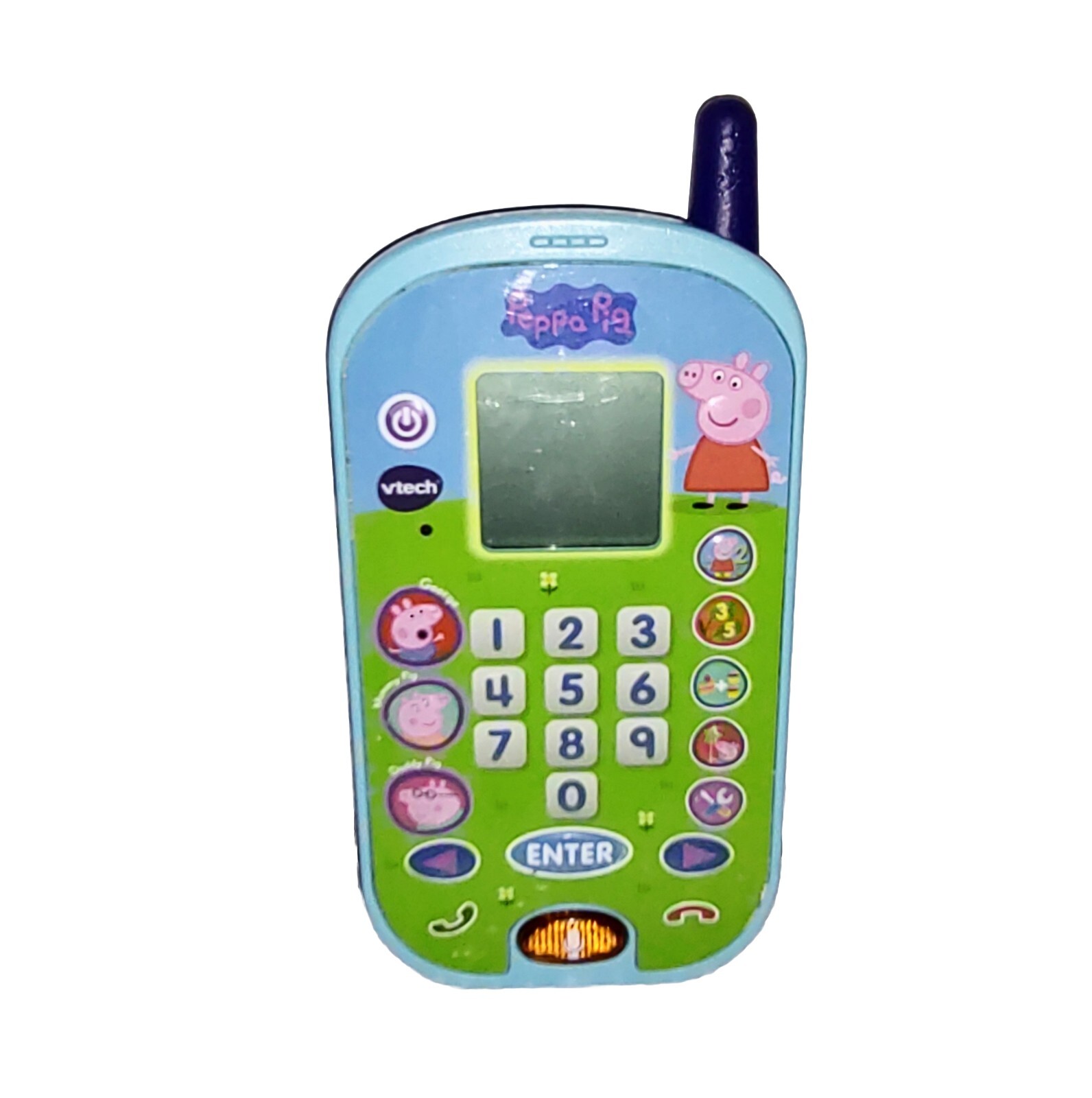 VTech Peppa Pig Let’s Chat Learning Phone Blue Light Up Cell Phone Tested