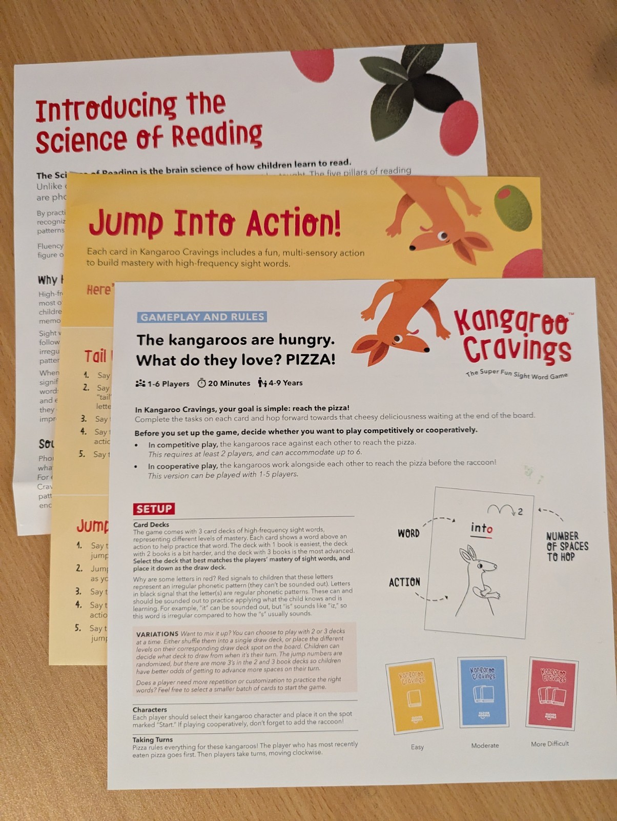 Kangaroo Cravings 300 High-Frequency Sight Words Game-1st Edition-As Seen On GMA