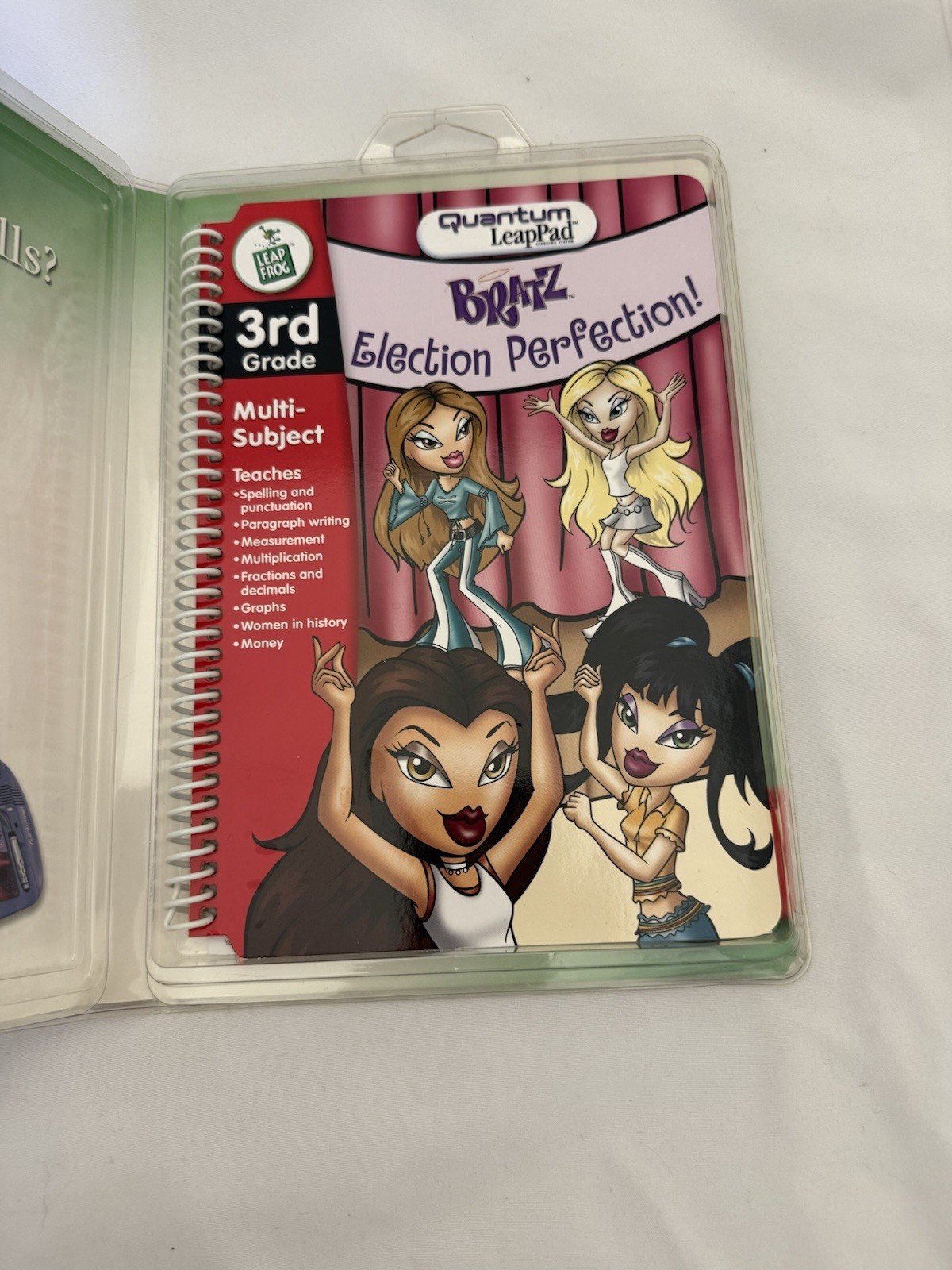 Leap Frog LeapPad SHREK 2 & Bratz Book & Cartridge 2nd 3rd Grade Lot of 2
