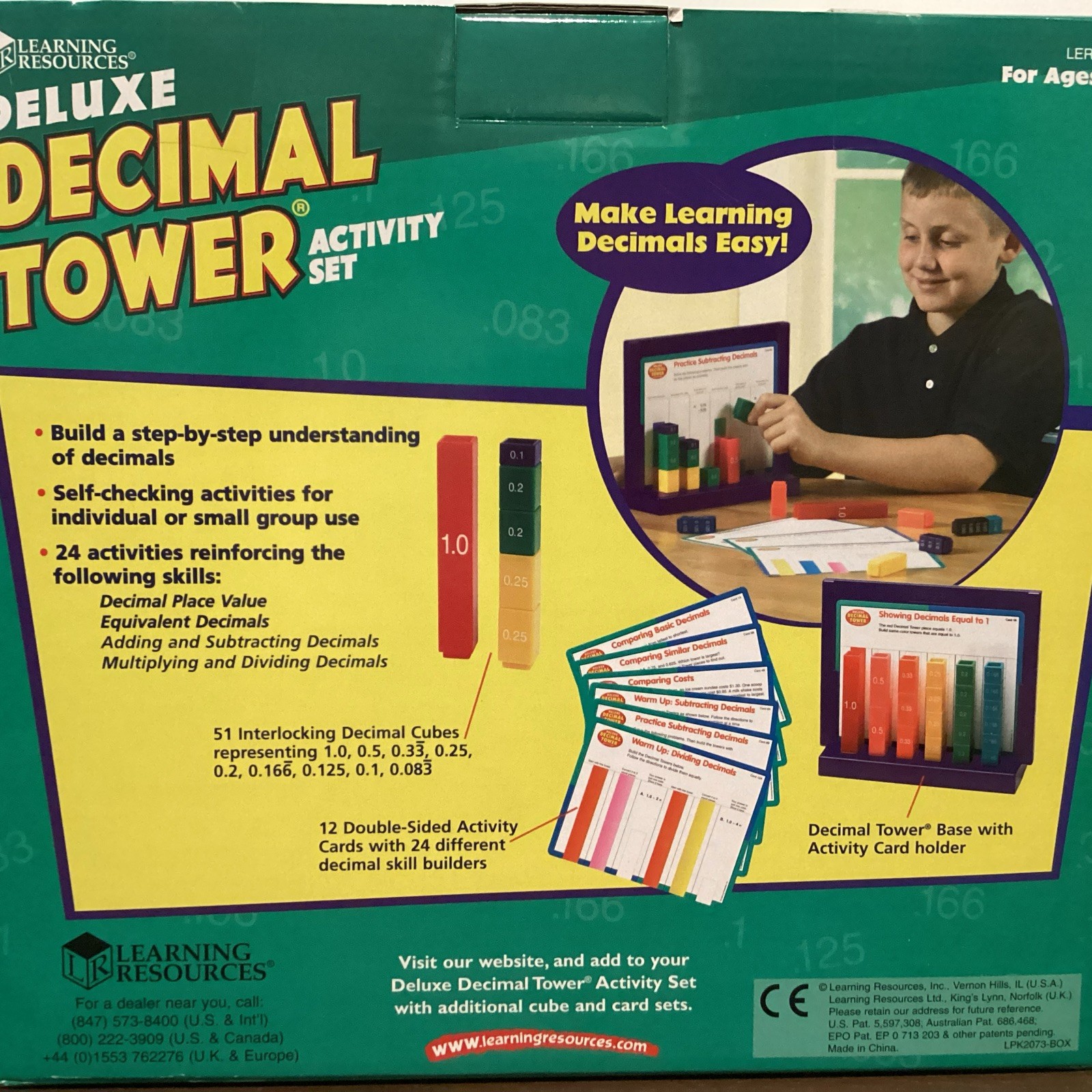 Learning Resources Deluxe Decimal Tower Activity Set NEW! Ages 9+ Home Schooling