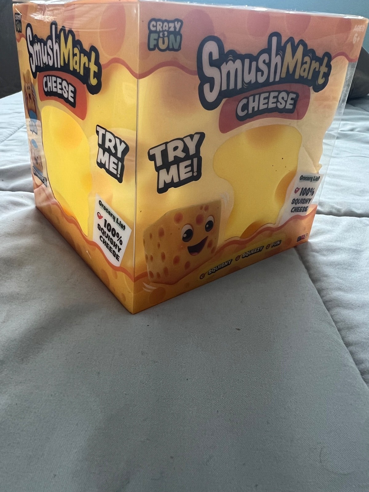 RMS Crazy Fun SmushMart Cheese Squishy Squeezy Stretch Sensory Toy TIK TOK VIRAL