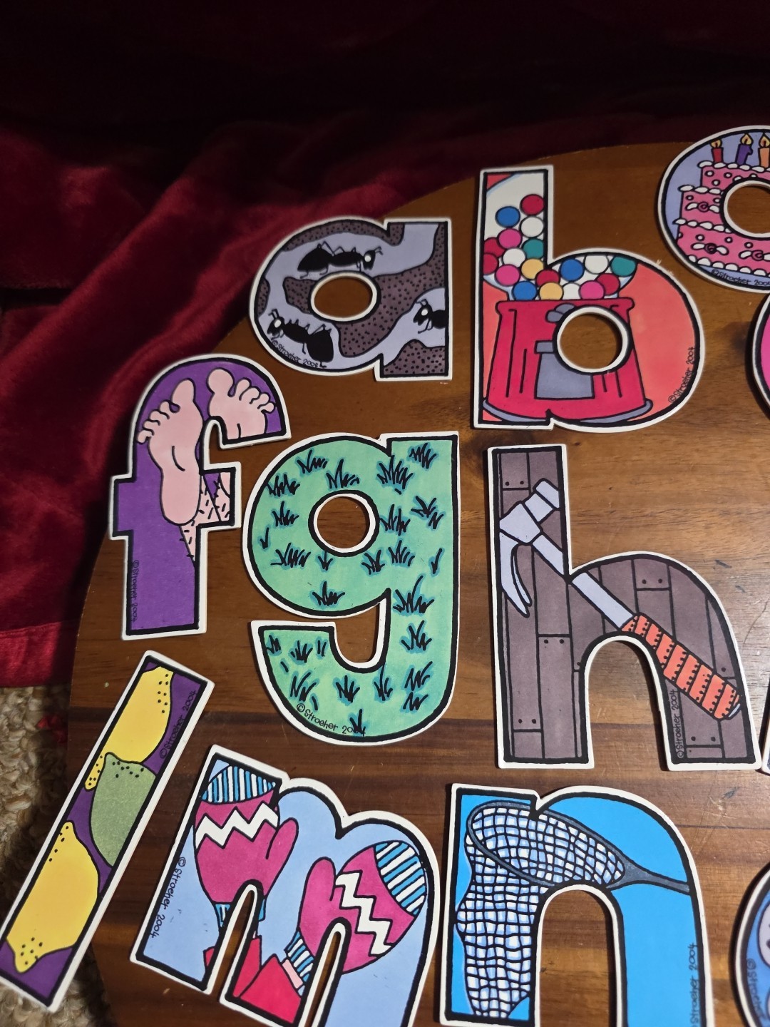 Complete Stroeher Upper And Lower Case Letter Alphabet Set A-Z Pictures Magnetic