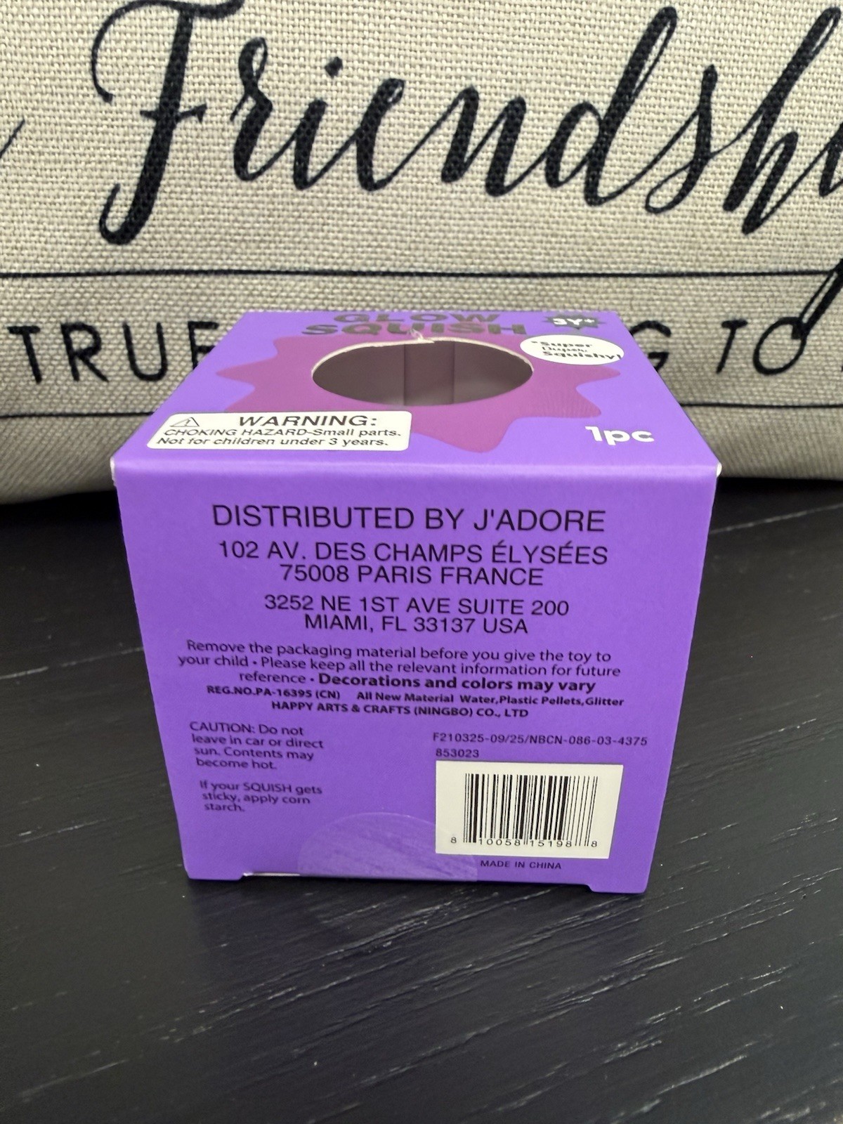 NEW Super Duper Squishy Glow in the Dark Squeezy by J’Adore Purple Glow Squish