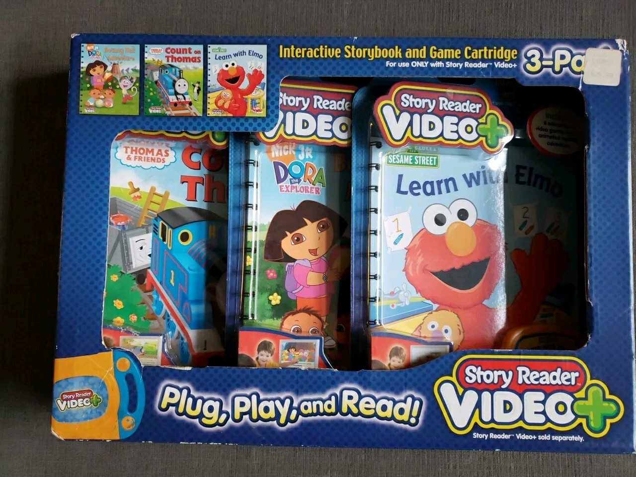 Story Reader Video Plus 3 Pack Storybook And Game Cartridge Thomas Dora Elmo…