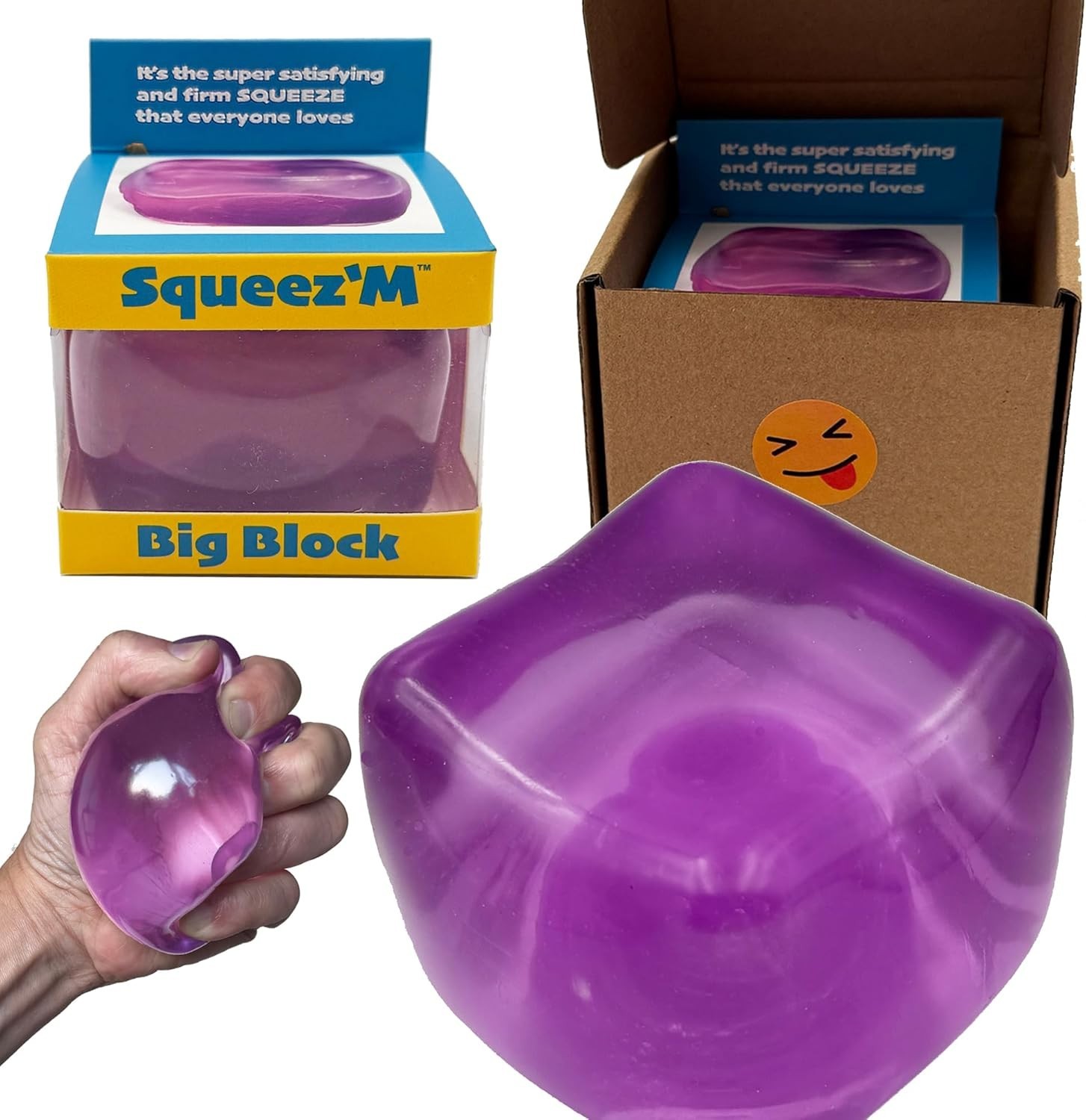 Nice Berg – Giant Nice Cube – Sensory Squeeze Toy with a Super Solid Squish – A