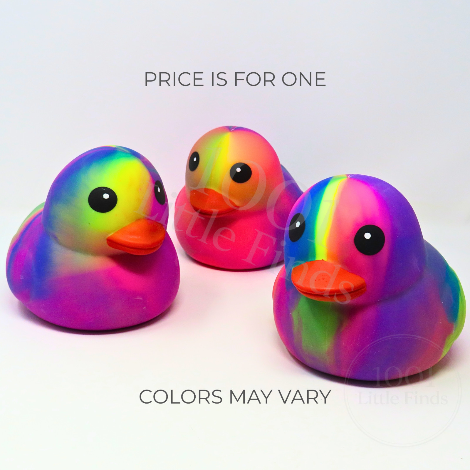 Sunny Days Jumbo Squeezy Duck – Tie-Dye Pink Squishy Stress Relief Toy – New
