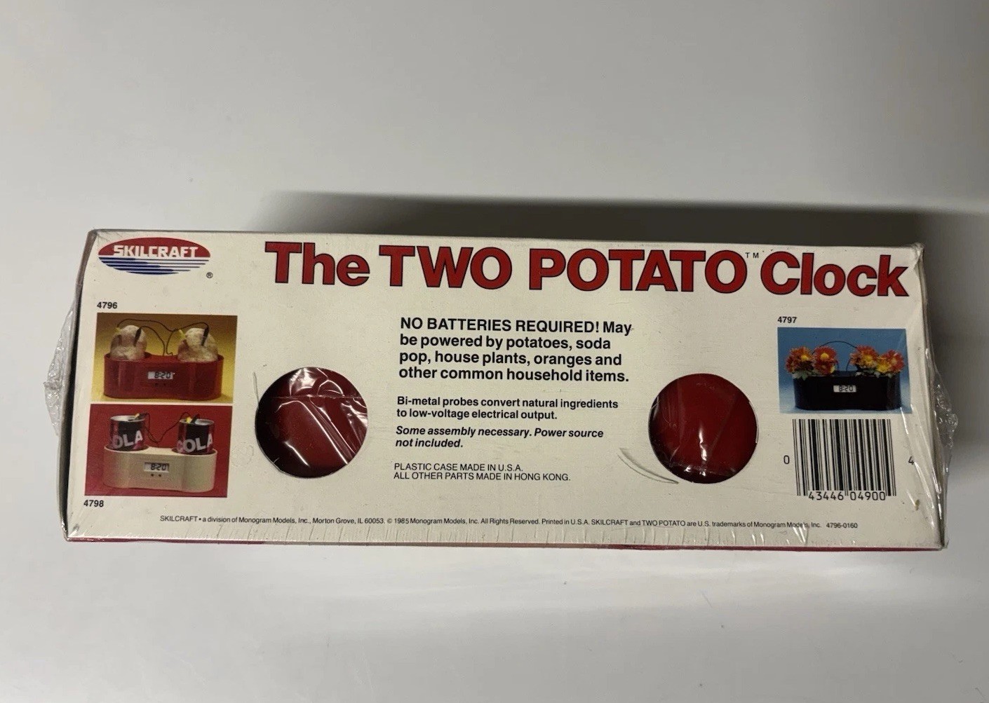 Vintage 1985 SKILCRAFT Two Potato Clock Sealed NOS No Batteries Required