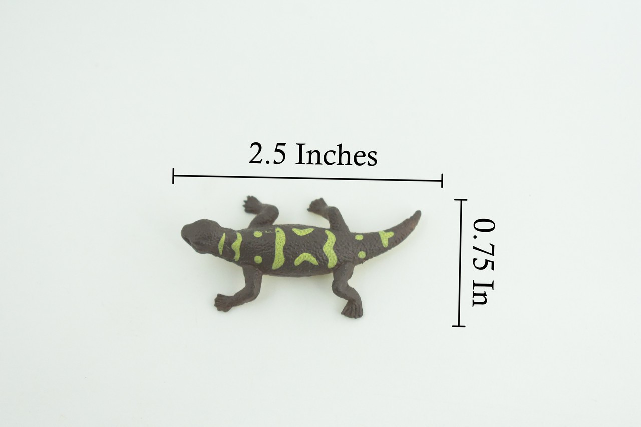 Toy Gila Monster, Desert Lizard, Realistic Hand Painted Rubber, 2.5″ WR42 B197