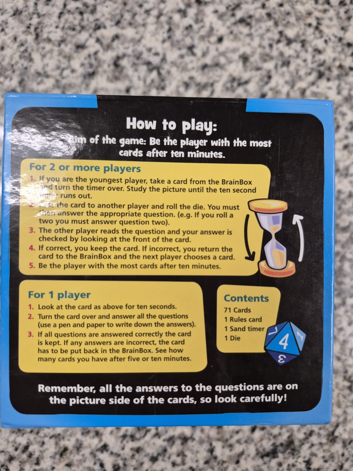 University Games BrainBox Trivia Game THE WORLD Edition, New, Ages 8+