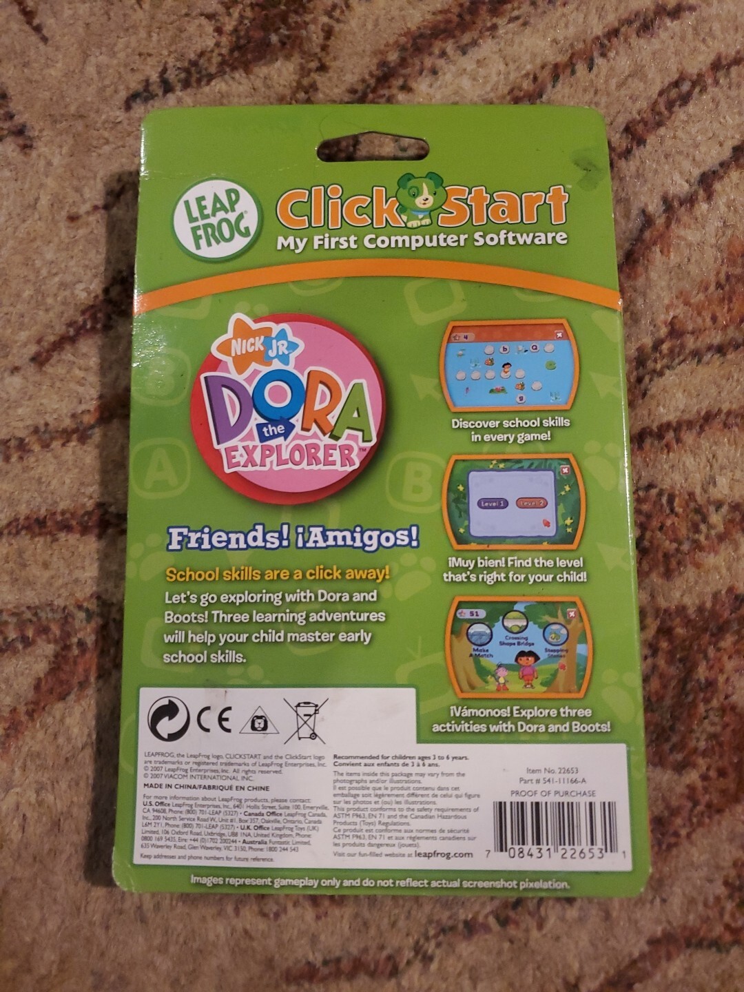 Leapfrog Clickstart My First Computer Software: Dora the Explorer Friends NEW