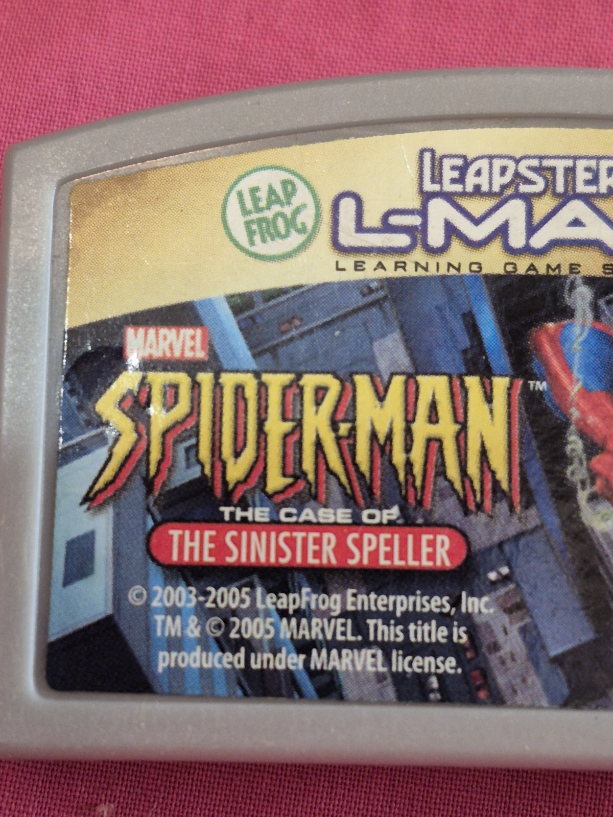 LeapFrog Leapster L-MAX Spider-Man The Sinister Speller Spelling Game 2005 4-7