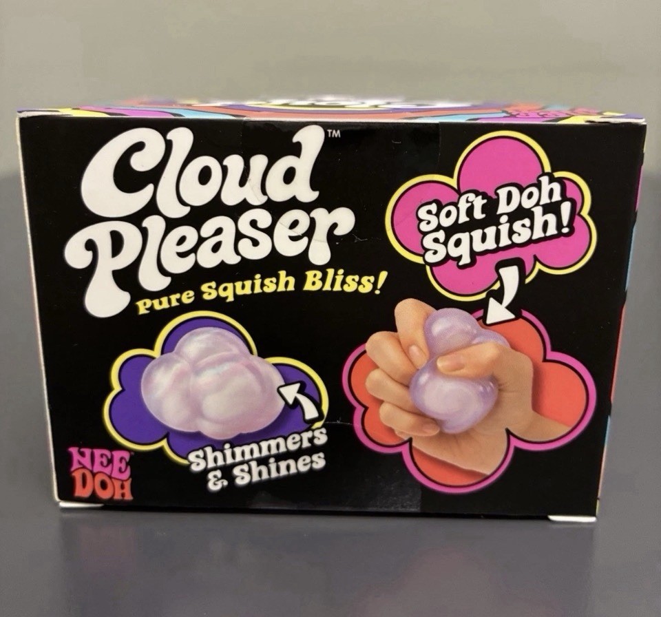 Nee Doh Cloud Pleaser Squishy, Purple, Rare, Authentic, Brand New-Unopened