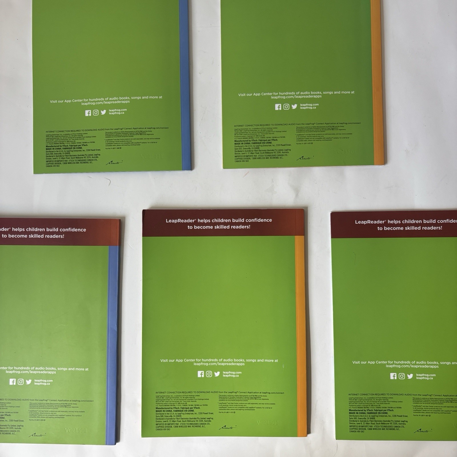 LeapReader Early Reading Series 5-Book Set Phonics Learn To Read Frog