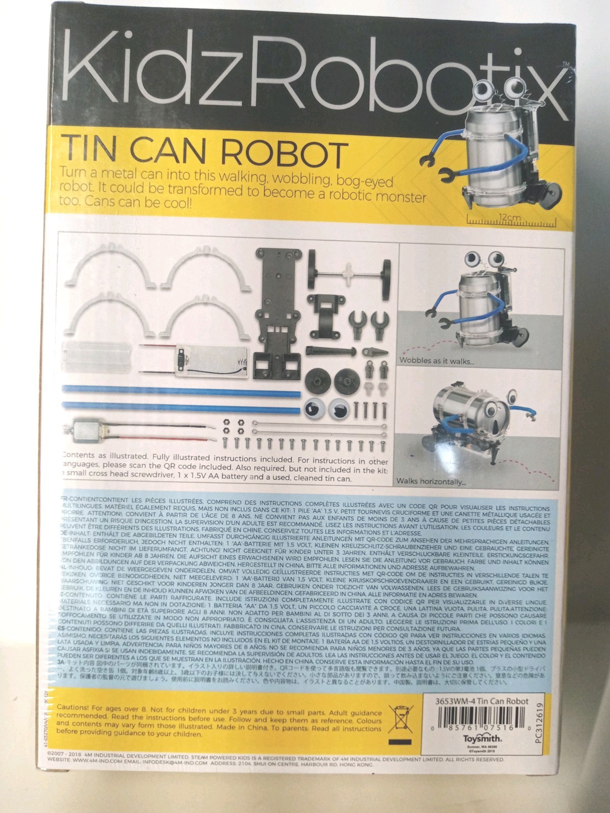 4M KidzRobotix Tin Can Robot Kit STEM Science Toy Brand New Sealed Box