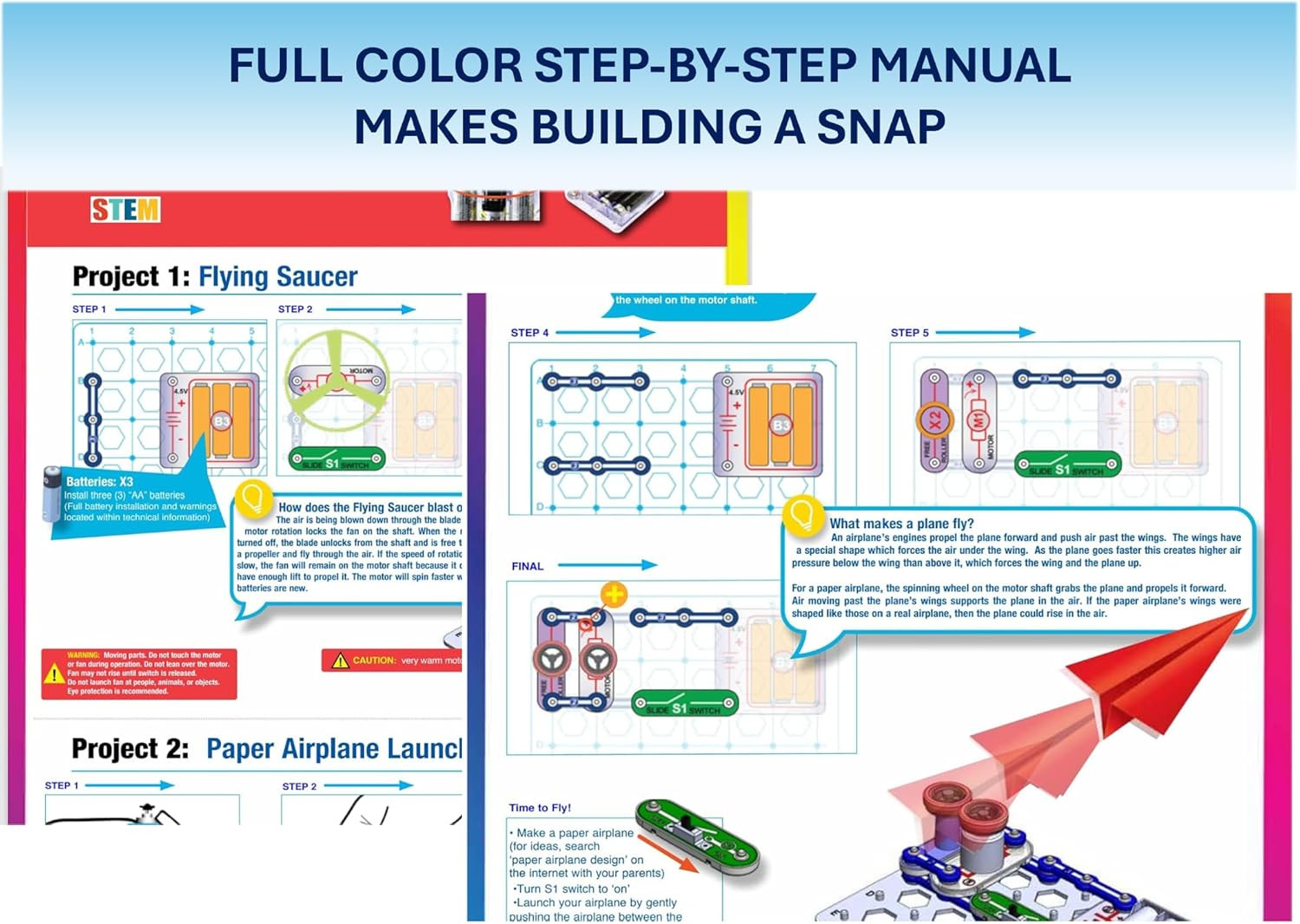 Snap Circuits Flight Deck Science/Stem Toy Kit | Ages 8+ | Construction Gift for