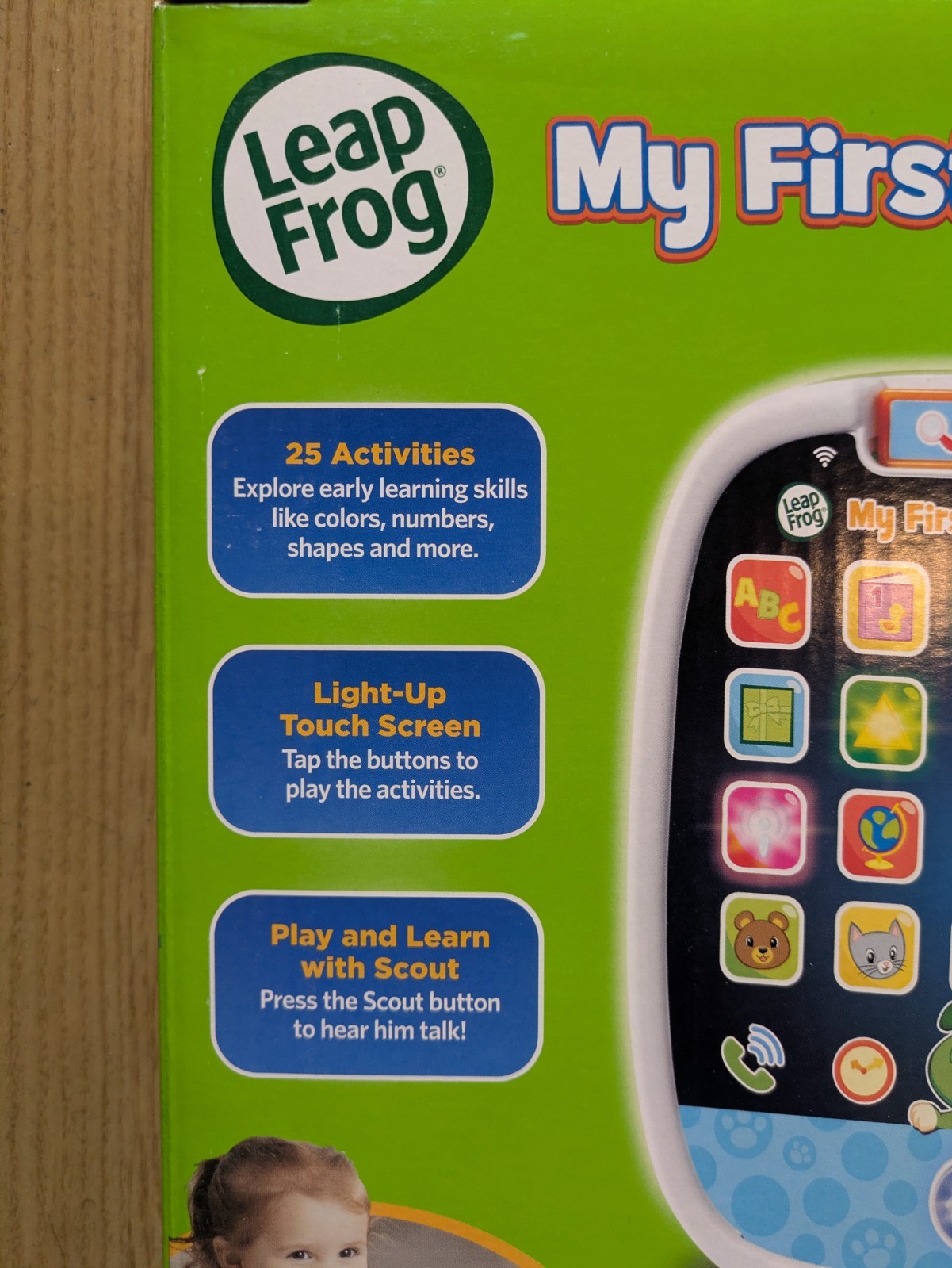 Leap Frog My First Learning Tablet Scout Ages 12M + Numbers Play Music Light Up