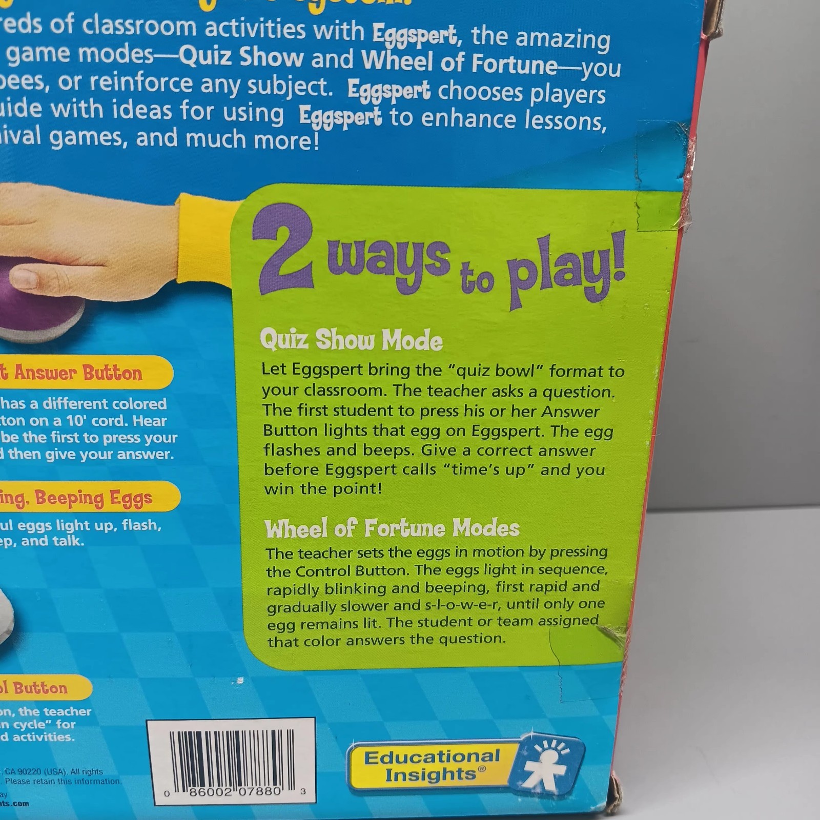 Eggspert Classic Educational Insights Classroom Buzzer Game Math, Spelling, Art