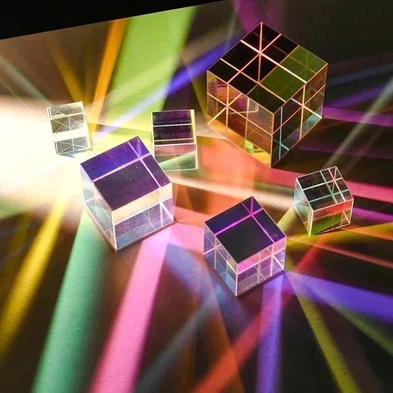 1Pcs Science Magic Prism Cube 20Mm Hexahedral Crystal Magic Cmy Cube 3D Color Cu