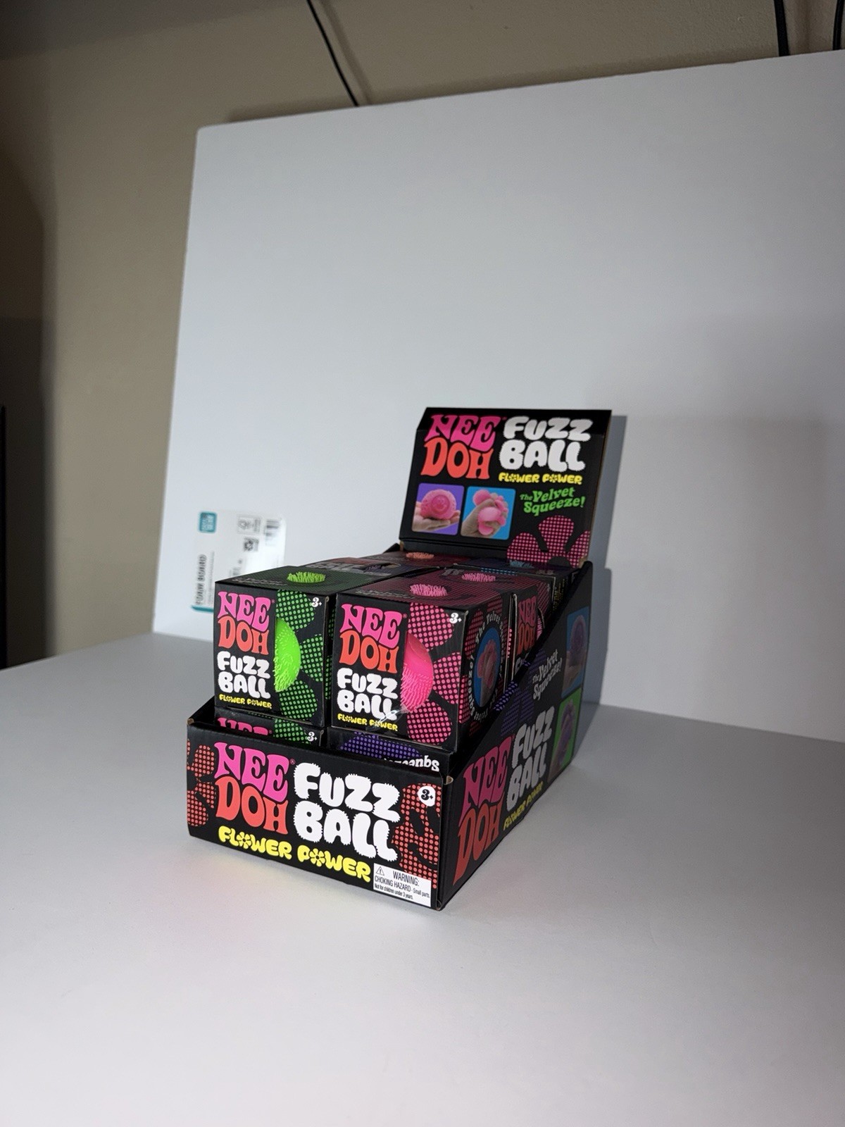 NeeDoh FUZZ BALL The Velvet Squeeze FLOWER POWER Complete Case LOT 12 Sealed NEW