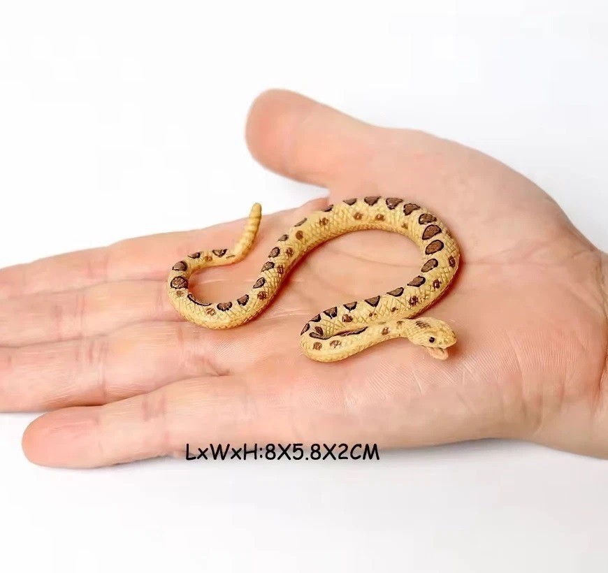Rattlesnake Snake Wild Animal Figure Toy PVC Doll Small Figurine Birthday Gifts