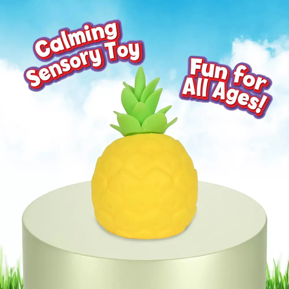 Squeeezy Pineapple Squishy Stress Ball | Sensory Fidget Squeeze Toy Fruit NIB