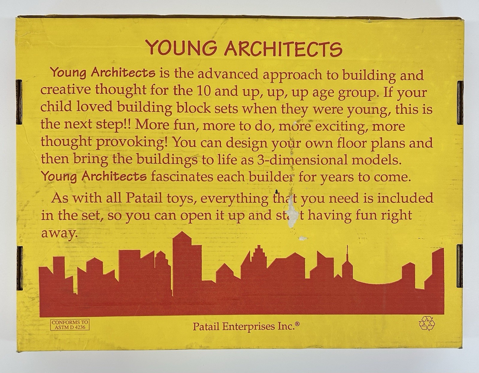 NEW Young Architects Reusable Design & Building Set Ages 10 & Up – Vintage 1988