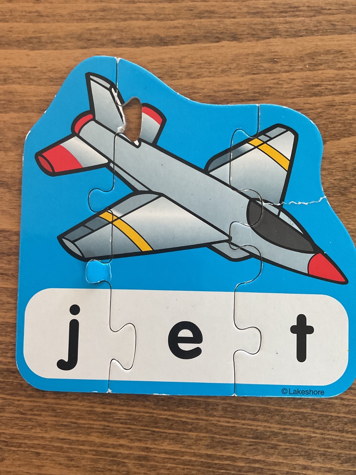 LAKESHORE JJ466 WORD BUILDING PUZZLES 3 LETTER 16 PUZZLE Complete Center Game