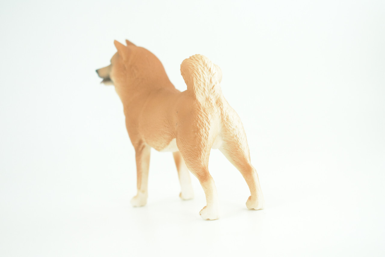 Shiba Inu Dog, Toy, Realistic Hand Painted Rubber Model, 4 Inches CH789 BB186