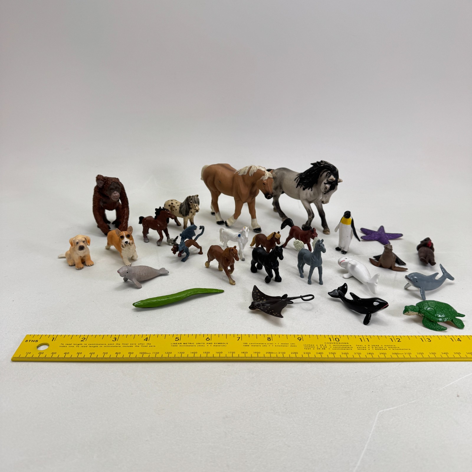 Mixed Lot Of Schleich Safari Ltd Plastic Pvc Toy Animal Mini Figures Horse Dog