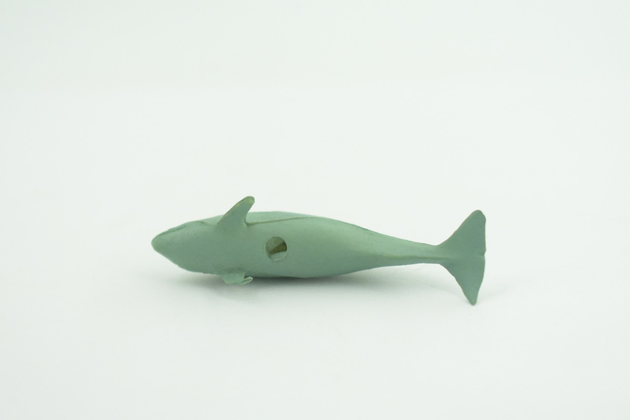Green Orca Toy, Killer Whale, Realistic Rubber, Model, Gift, 2 Inches CWG54 B197