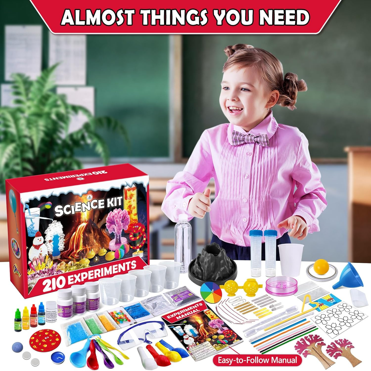 UNGLINGA 210 Experiments Science Kit for Kids, Boys Girls Birthday Toys Gifts Id