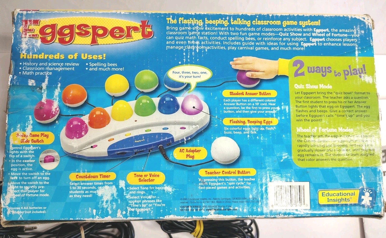 Eggspert 7880 Classroom Educational Buzzer Game Lights & Sounds Homeschool Works