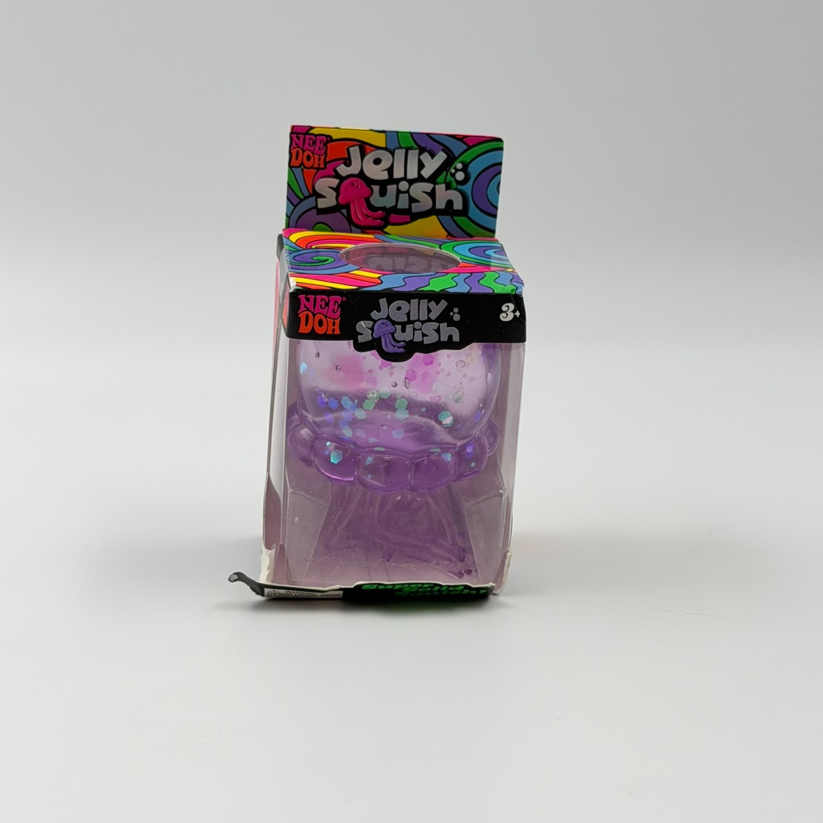 NeeDoh Pink Jellyfish Squishy Nee Doh Authentic Purple Box Damaged