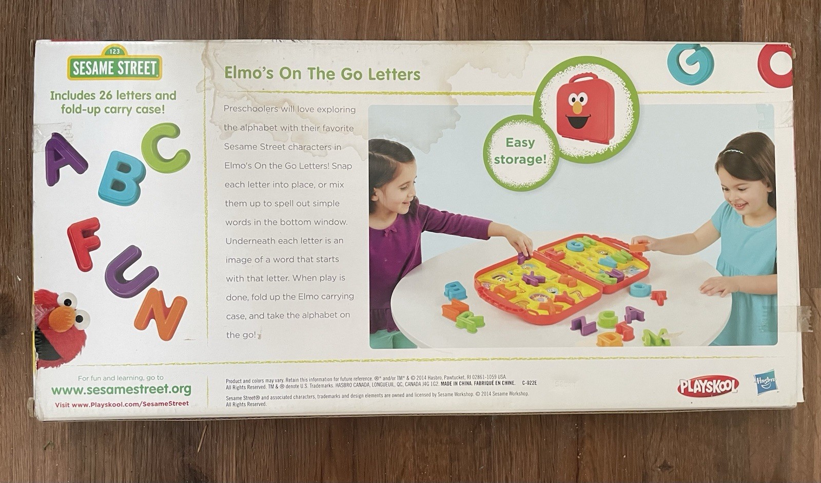 Sesame Street Elmo’s On The Go Letters Alphabet Carry Case COMPLETE ABC NEW