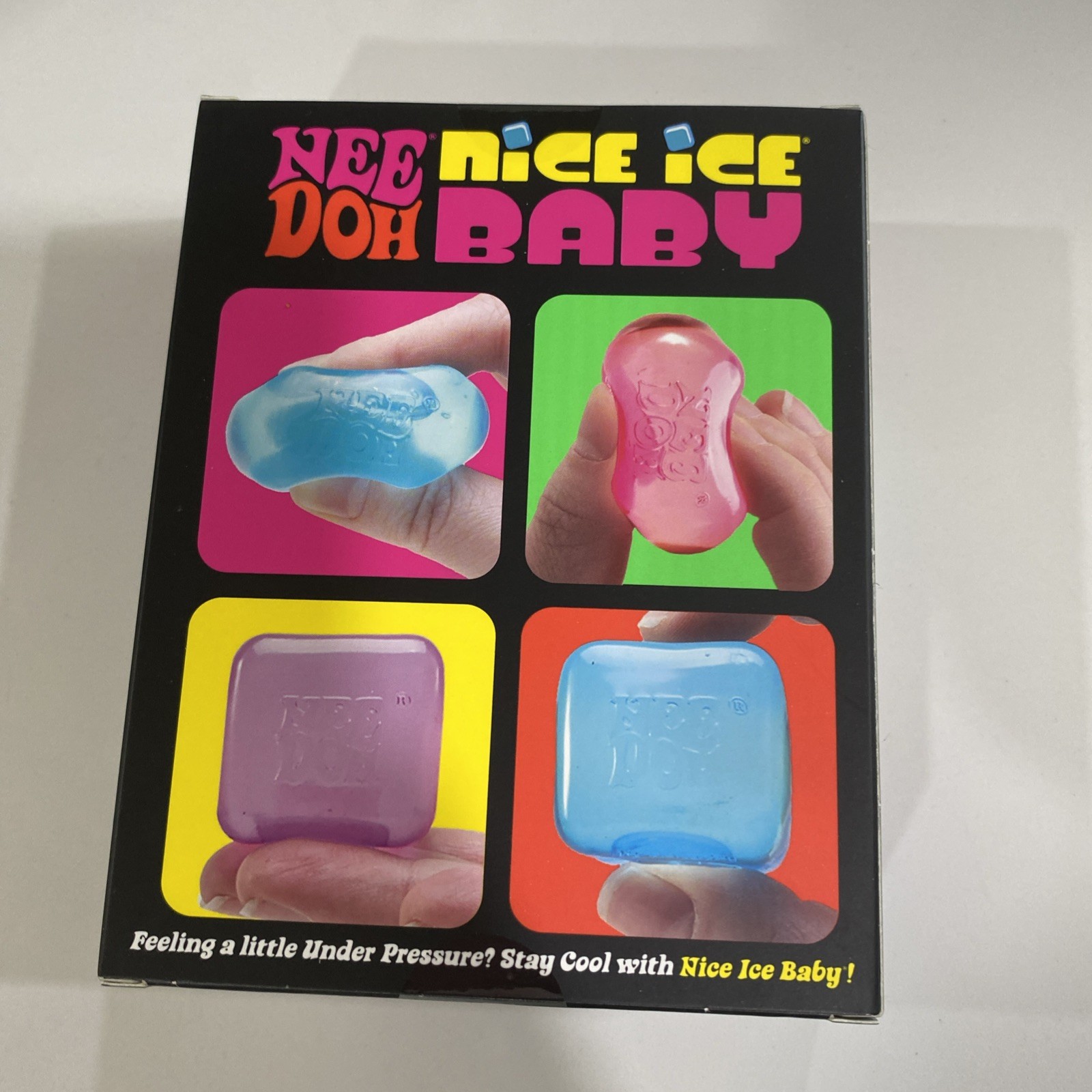 NeeDoh Nice Ice Baby 4 pack Nee Doh Mini Nice Cubes Pink Blue Purple NEW SEALED